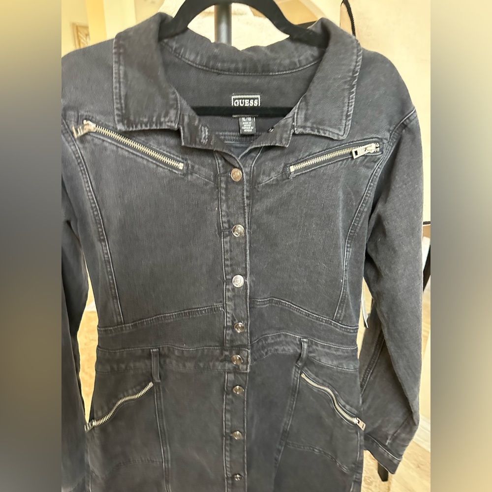 Guess Black Denim Dress